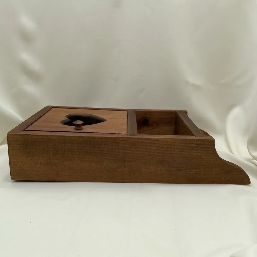Vintage Wood Shelf With 1 Cutout Heart Door